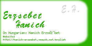 erzsebet hanich business card